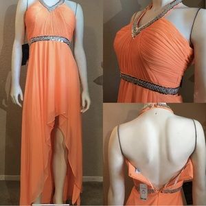 bebe beckie hi low dress